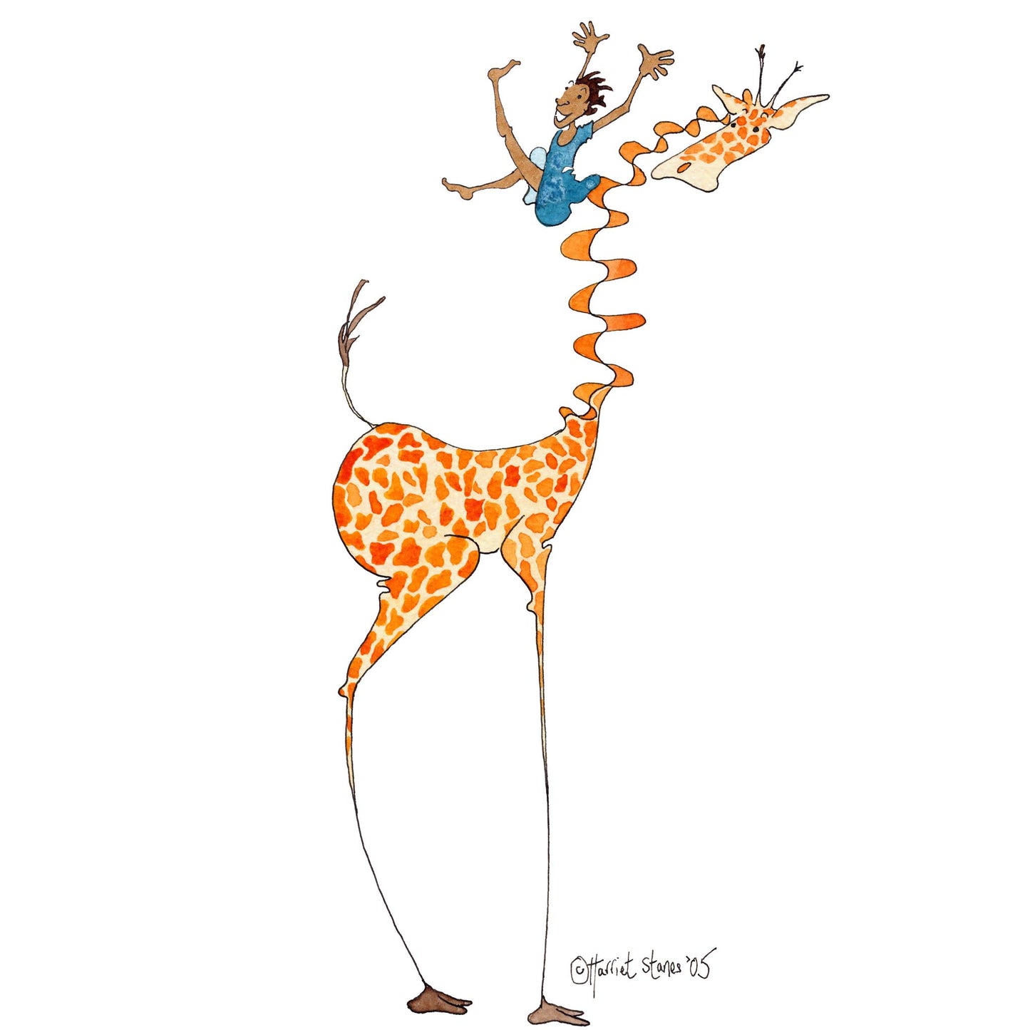 Girl on Giraffe