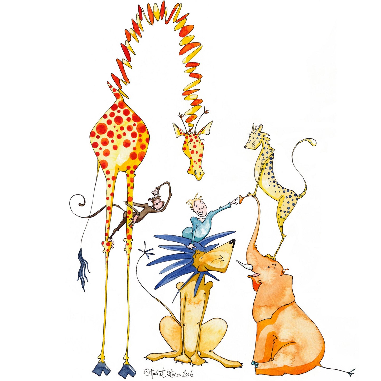 Baby Announcement: Giraffe & Friends