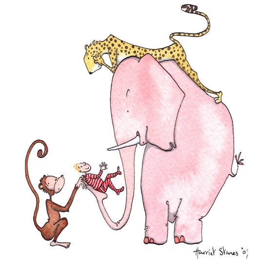Baby Pink Elephant & Friends